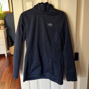 The North Face Shelbe Raschel fleece lined hooded jacket. Navy blue. Size M
